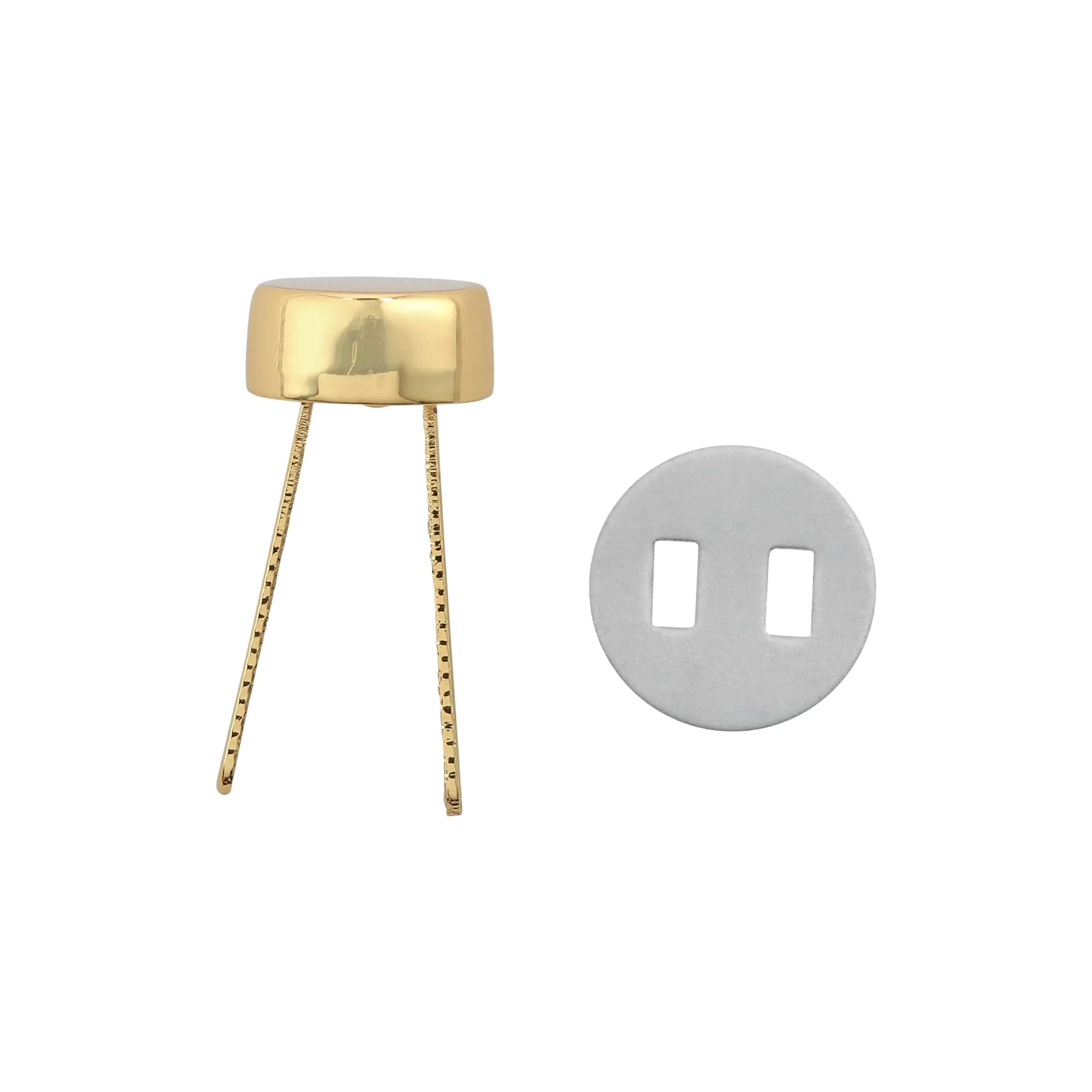 12mm Shiny Gold, Stud, Zinc Alloy-5pk, #P-2779-GOLD