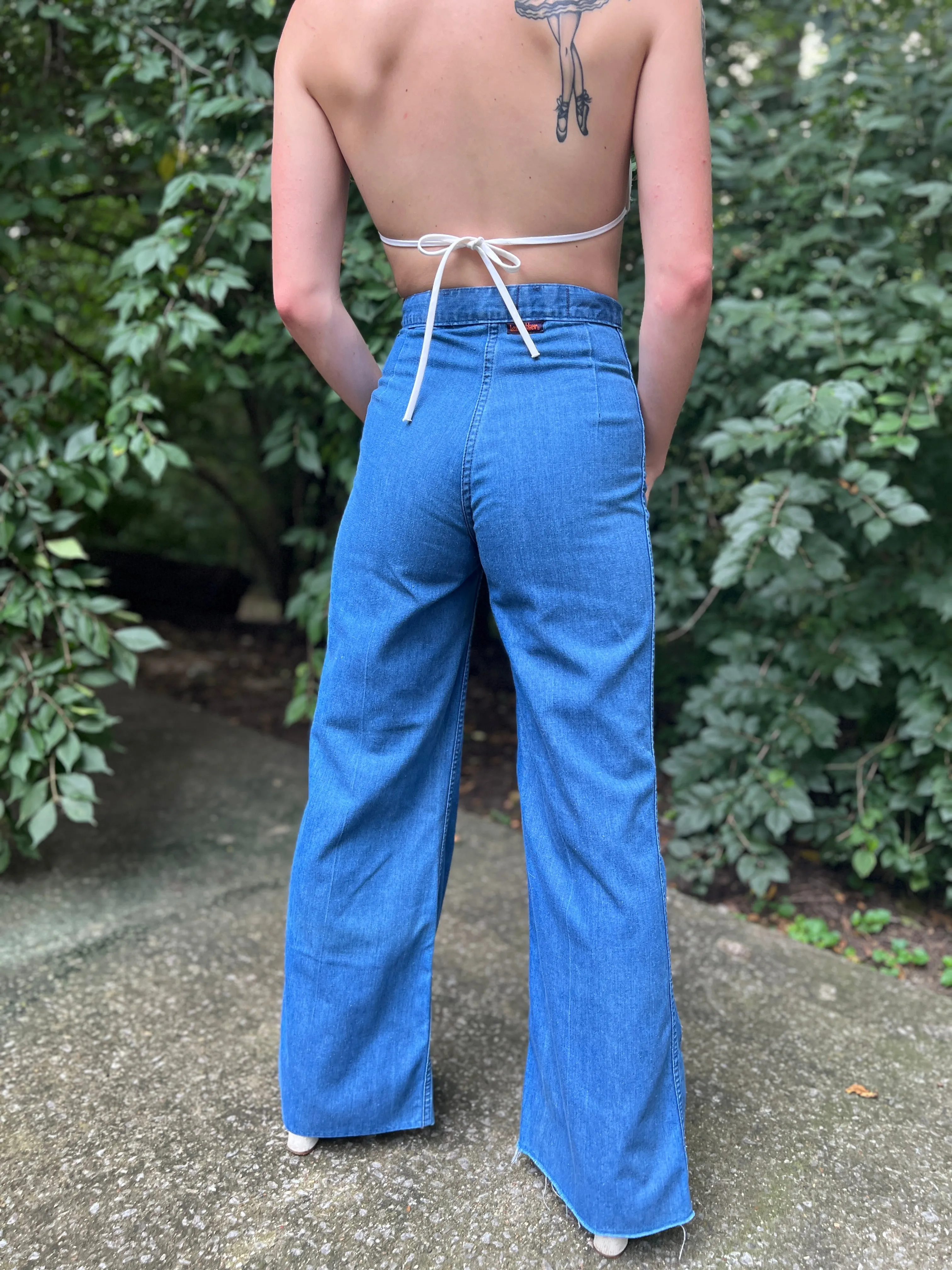 70s High Waisted Denim Jeans, Landlubbers