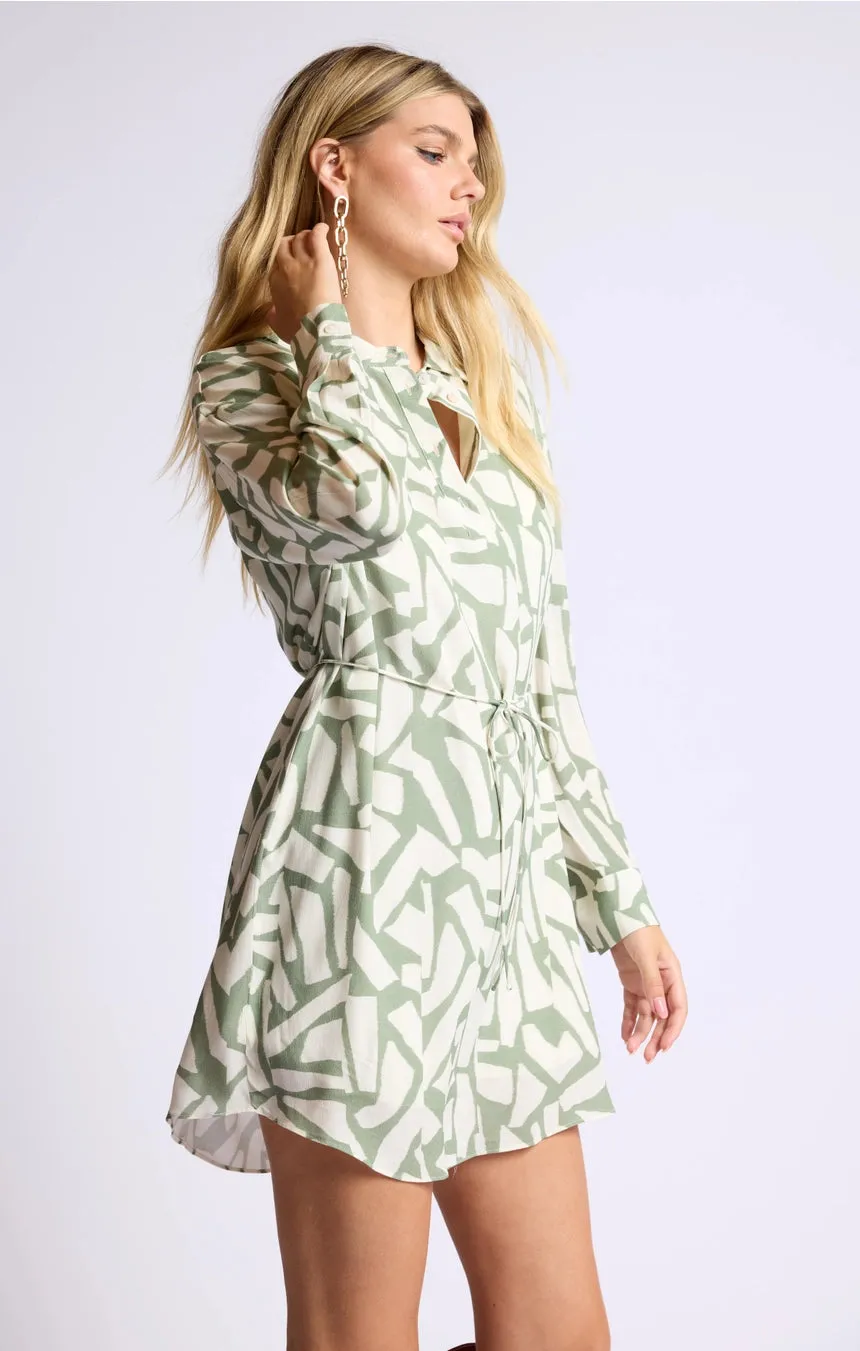 Al Fresco Shirt Dress w Skinny Belt