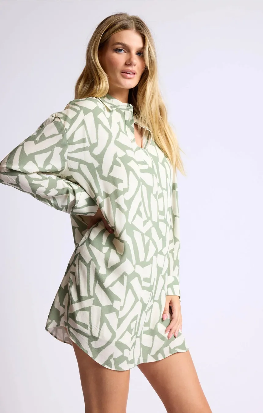 Al Fresco Shirt Dress w Skinny Belt