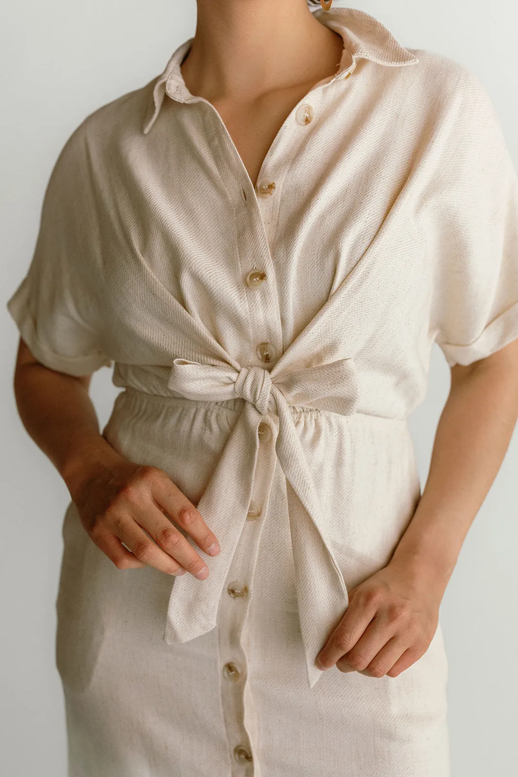 Alienor Beige Woven Dress