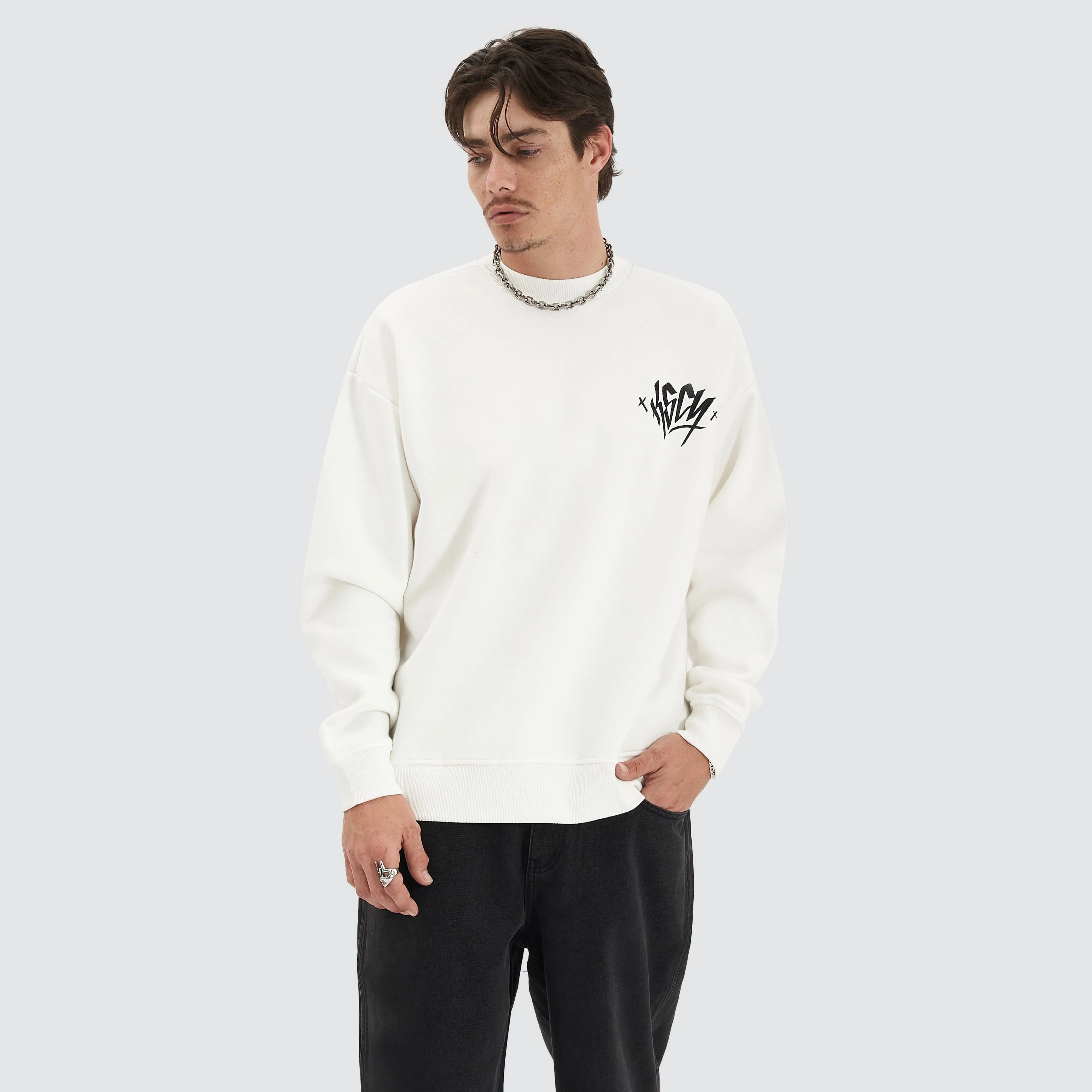 Arcane Heavy Relaxed Jumper Natural White