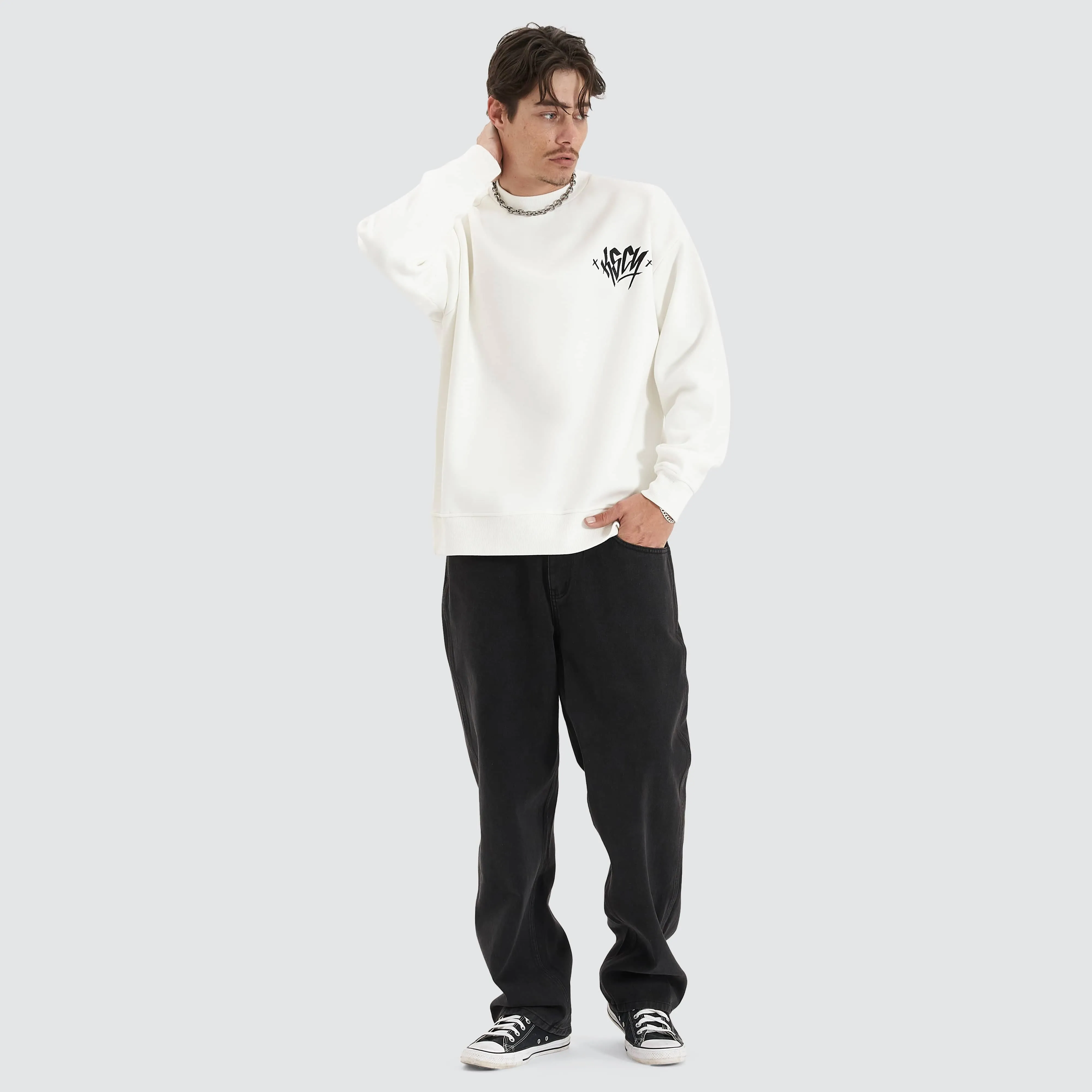Arcane Heavy Relaxed Jumper Natural White