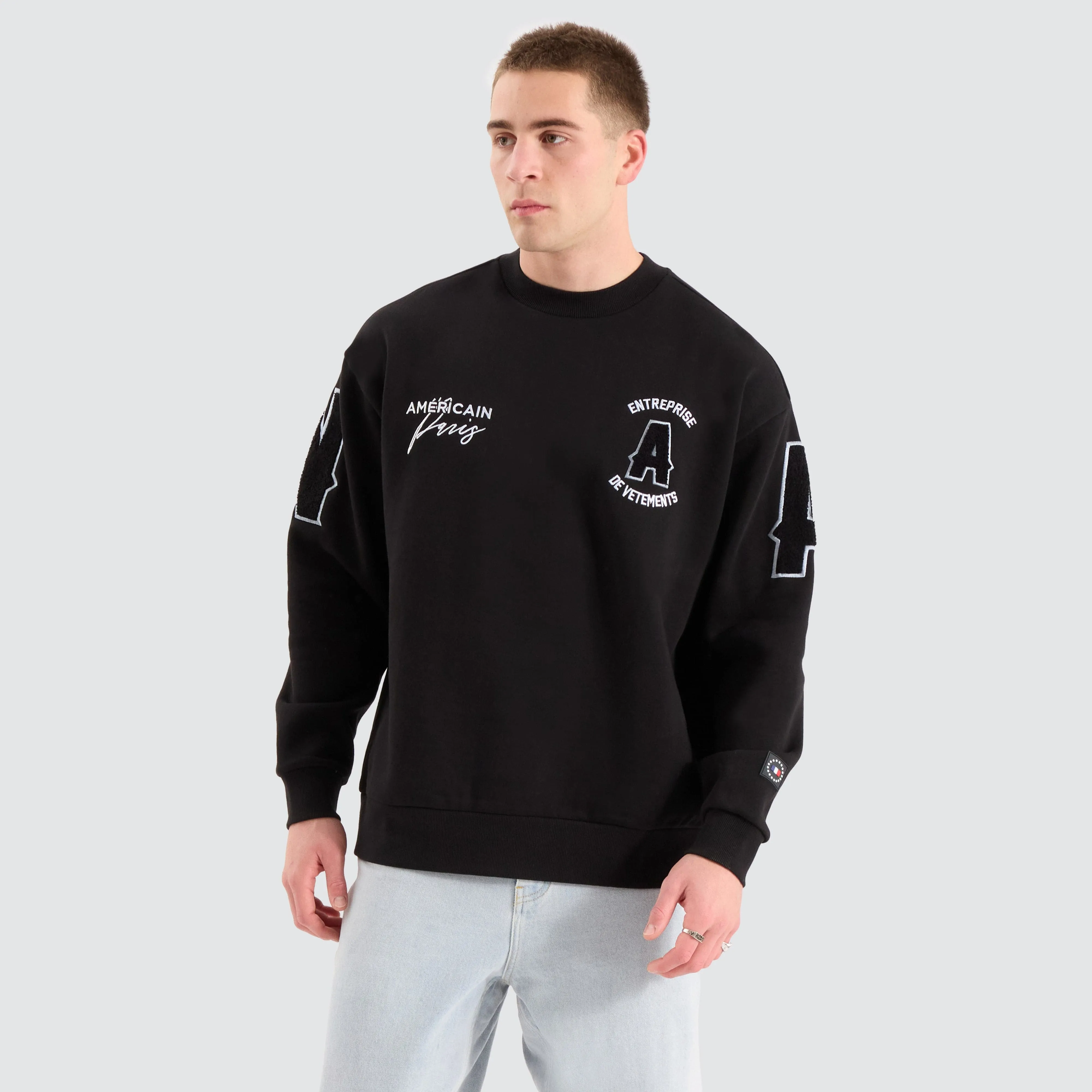Astral Reign Relaxed Sweater Jet Black