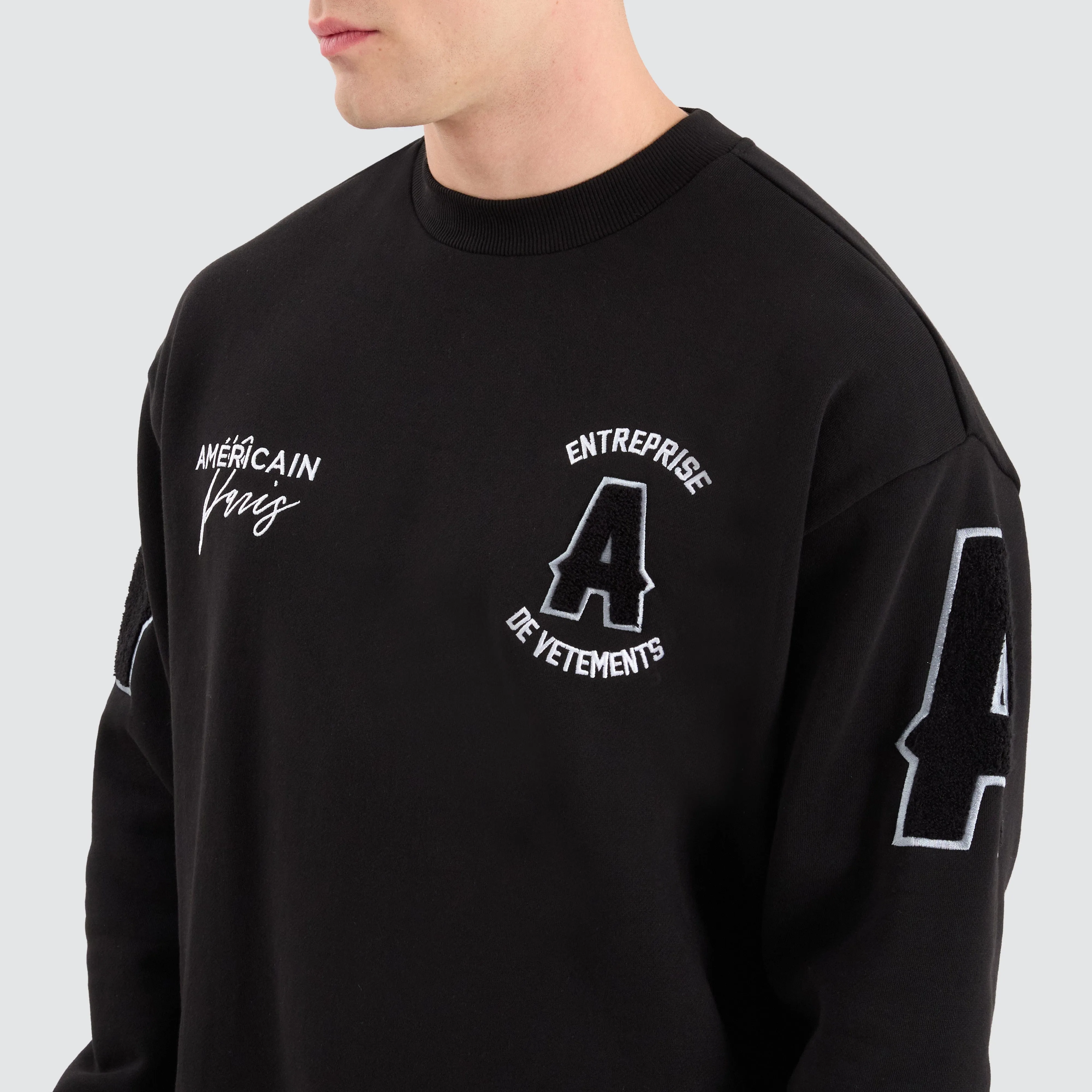 Astral Reign Relaxed Sweater Jet Black