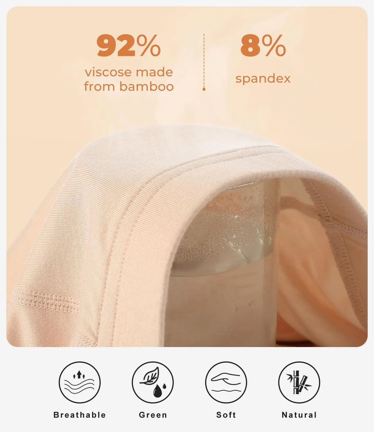 BAMBOO COOL Womens Boxer Briefs Underwear Boy Shorts Soft Stretch Panties for Women, 4 Packs