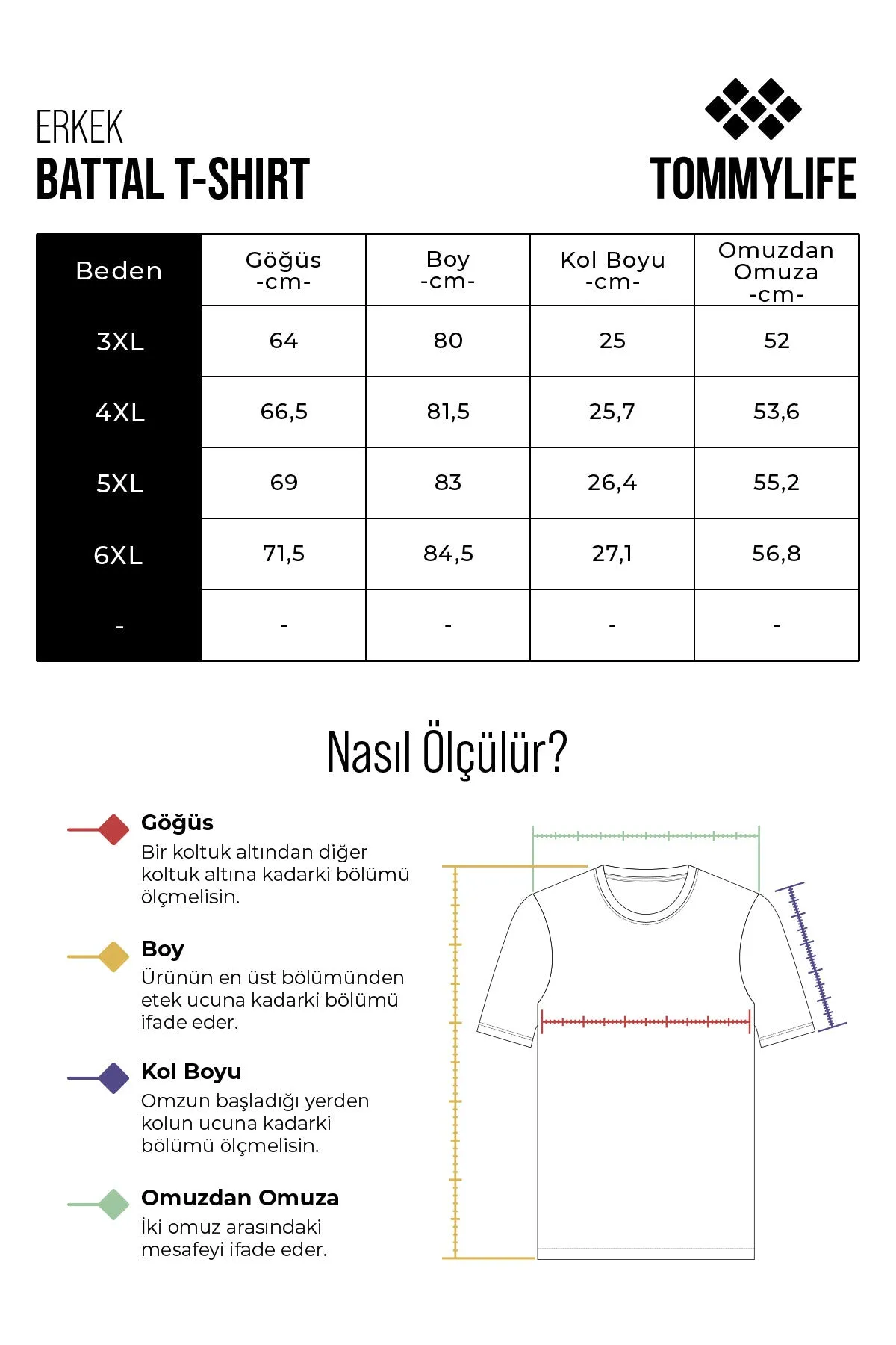 basic kisa kol o yaka büyük beden erkek t-shirt - 88072