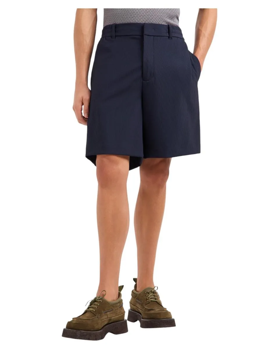 Bermuda in Nylon Stretch Effetto Canneté