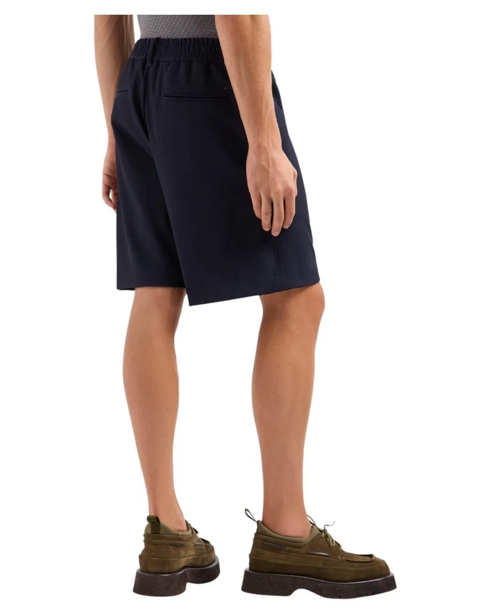 Bermuda in Nylon Stretch Effetto Canneté
