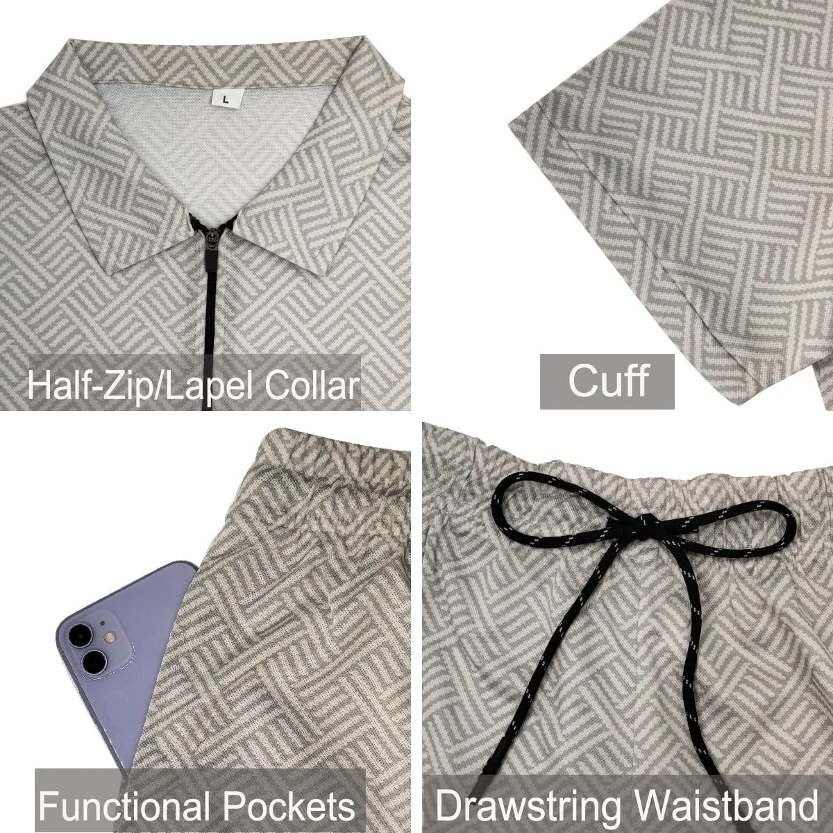 BIRW Mens Track Suits 2 Piece Summer Short Sets Outfits Fashion Polo Shirt Casual Short Sleeve and Shorts set
