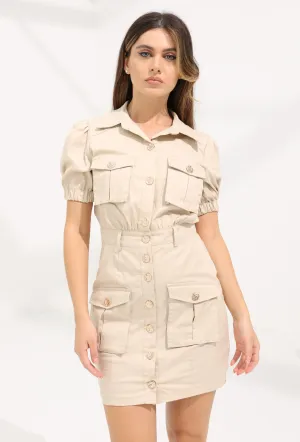 Button Up Safari Dress