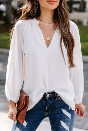 'Celeste' Comfy Casual V-neck Blouse (3 COLORS)