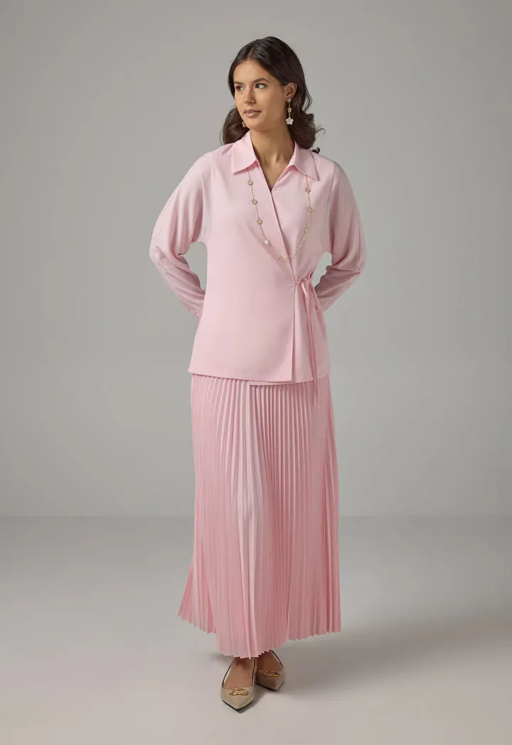 Choice Basic Long Sleeve Kimono Pink