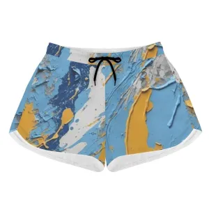 Colorful Paint Splatter Design Jersey Shorts