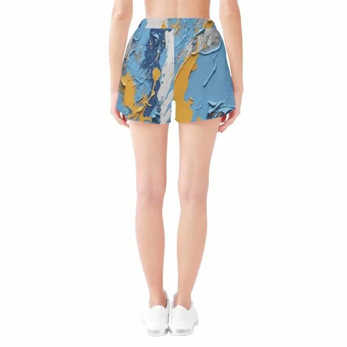 Colorful Paint Splatter Design Jersey Shorts