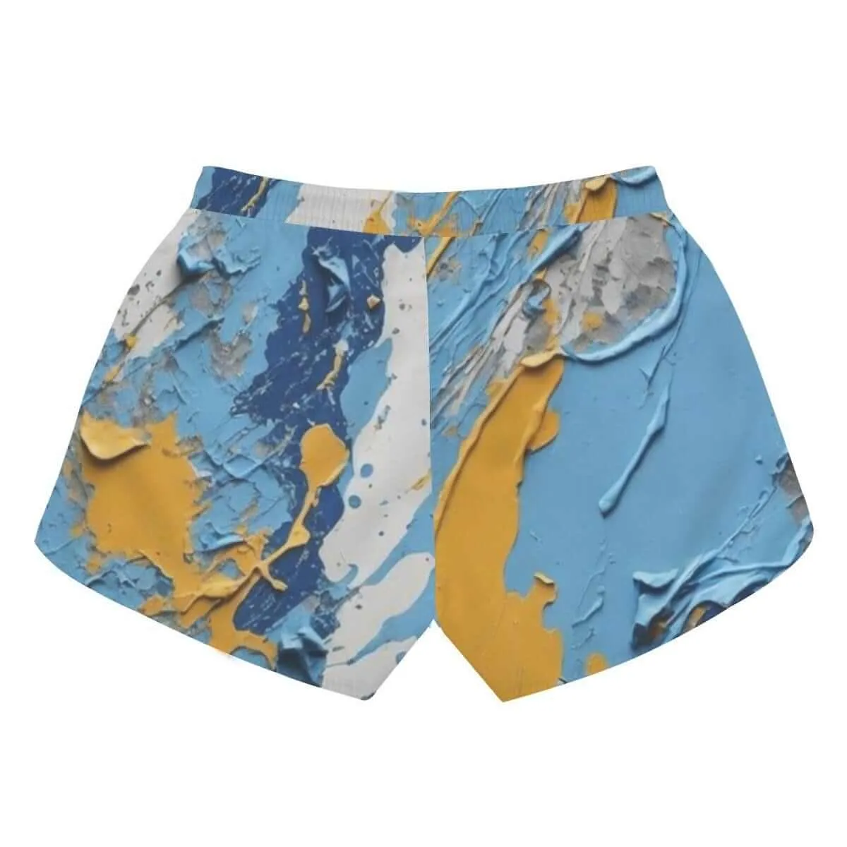 Colorful Paint Splatter Design Jersey Shorts