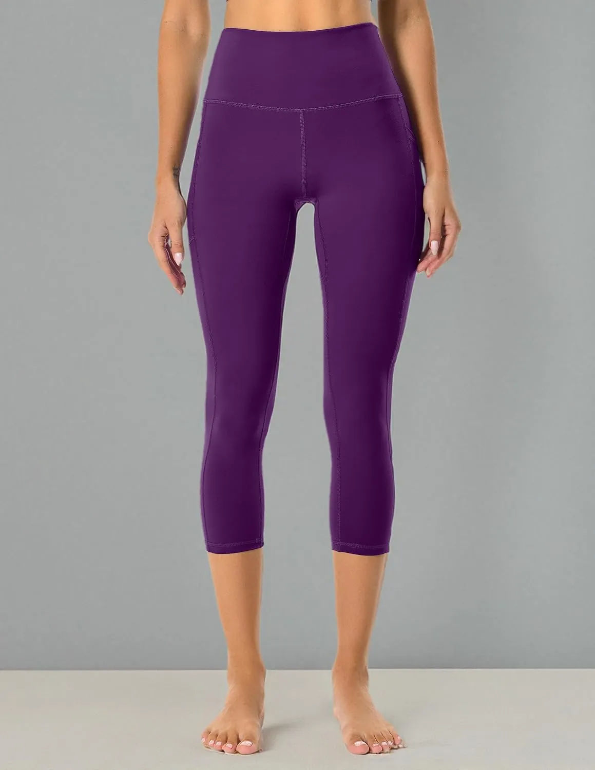 Colorfulkoala Women's High Waisted Yoga Capris 21" Inseam Leggings with Pockets