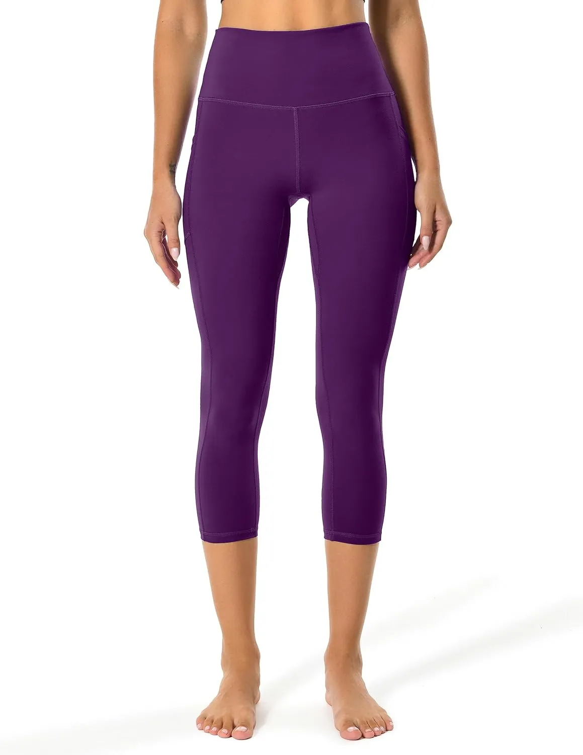 Colorfulkoala Women's High Waisted Yoga Capris 21" Inseam Leggings with Pockets