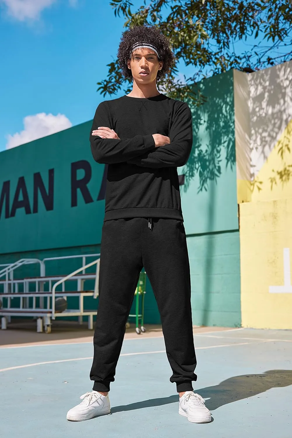 COOFANDY Men's Tracksuit 2 Piece Long Sleeve Pullover Jogging Track Suit Athletic Casual Sweatsuit