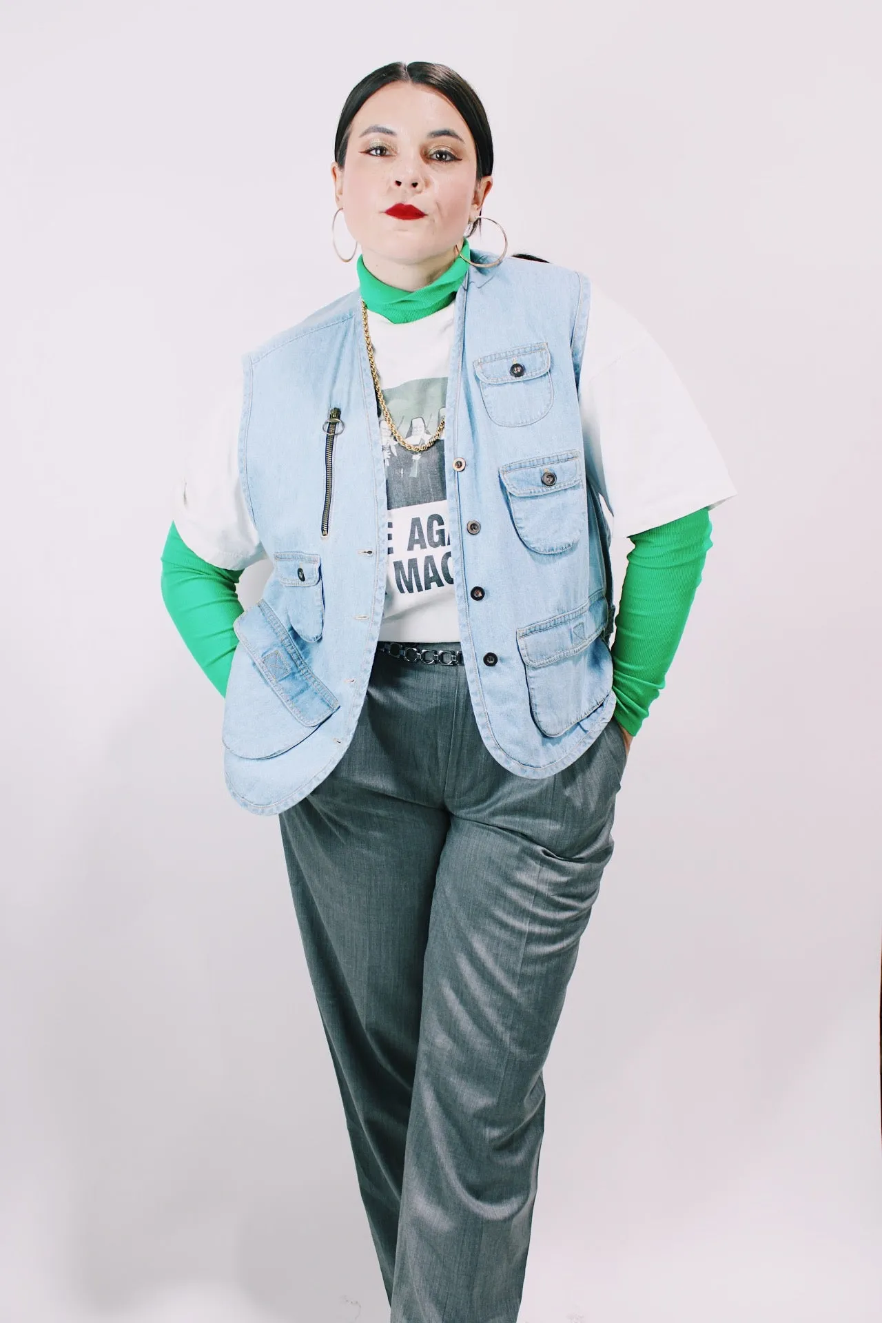 Denim Utility Vest