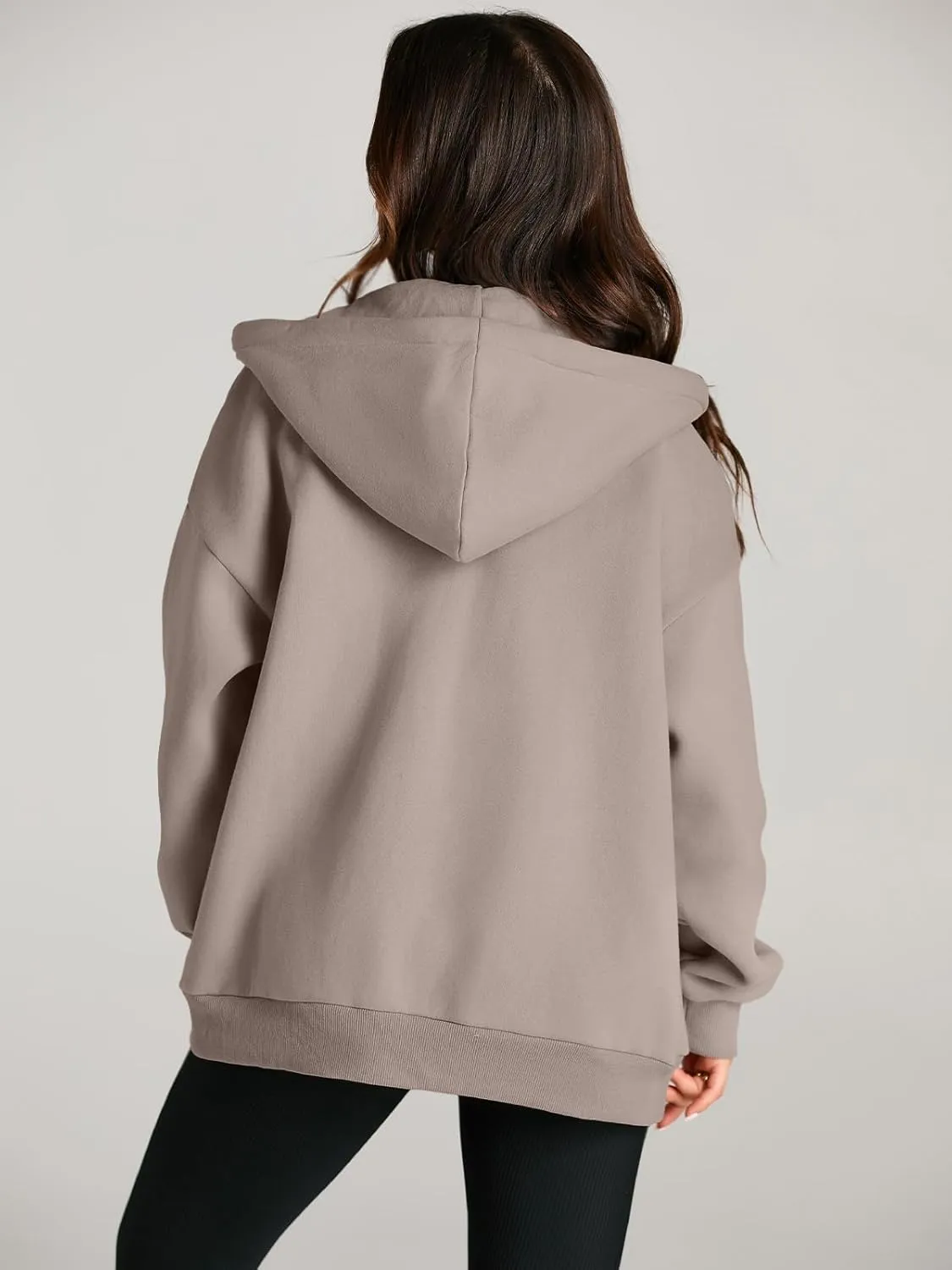 EFAN Women's Drawstring Zip Up Cute Hoodies Fall Jacket Oversized Casual Sweatshirts with Pocket