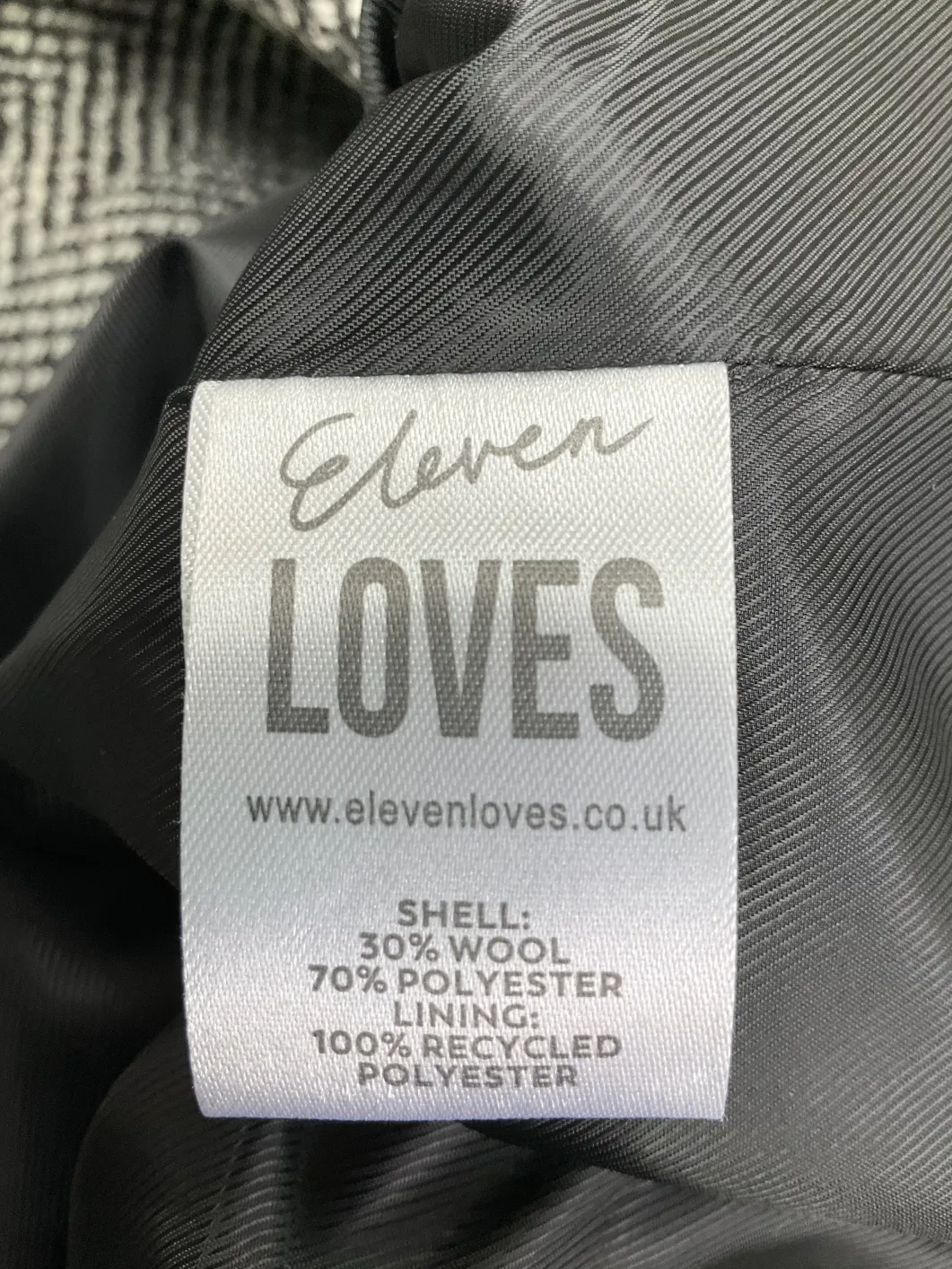 Eleven Loves Black Teyha Tweed Blazer UK 12