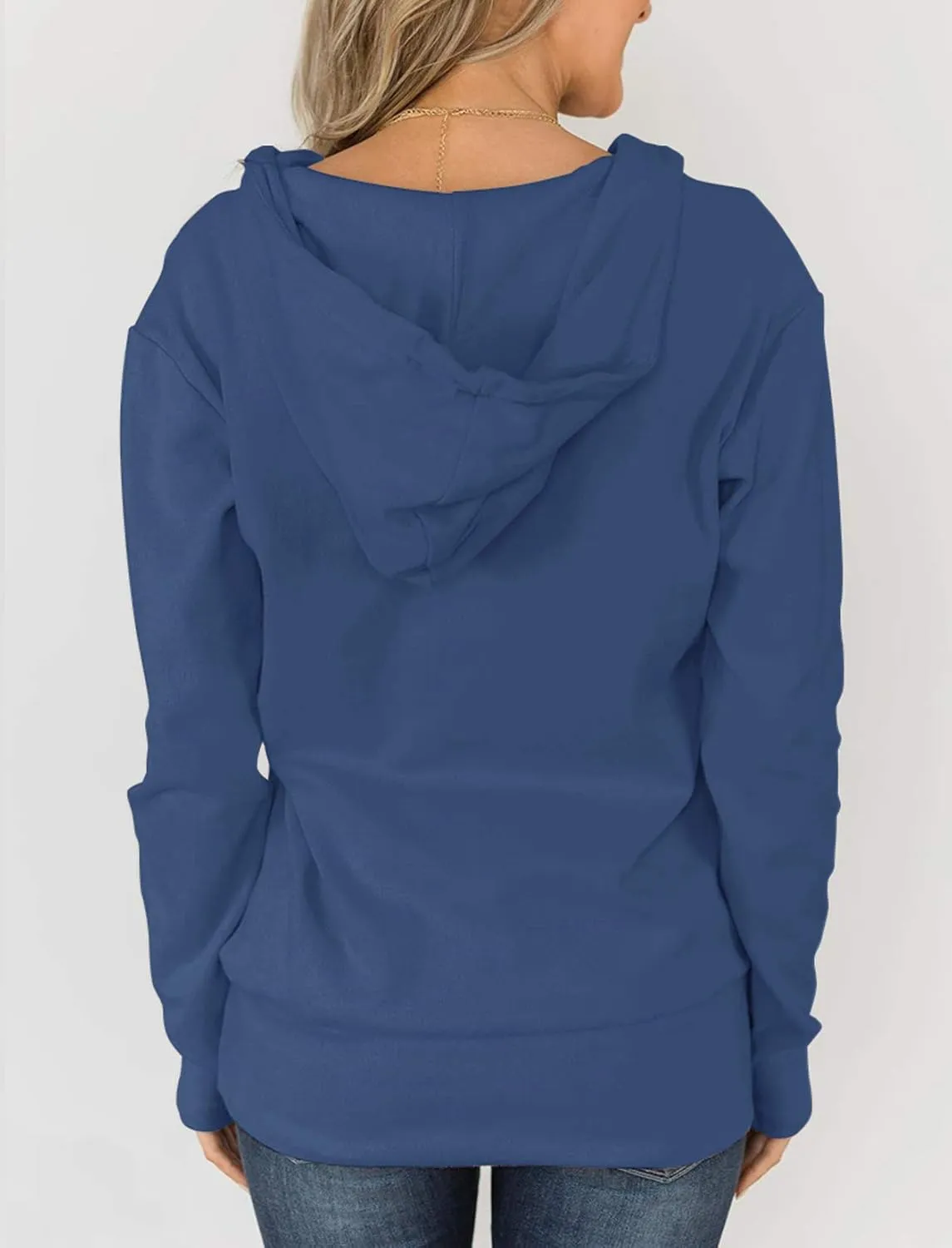 Fallorchid Womens Full-Zip Hoodies Casual Long Sleeve Sweatshirt with Pockets