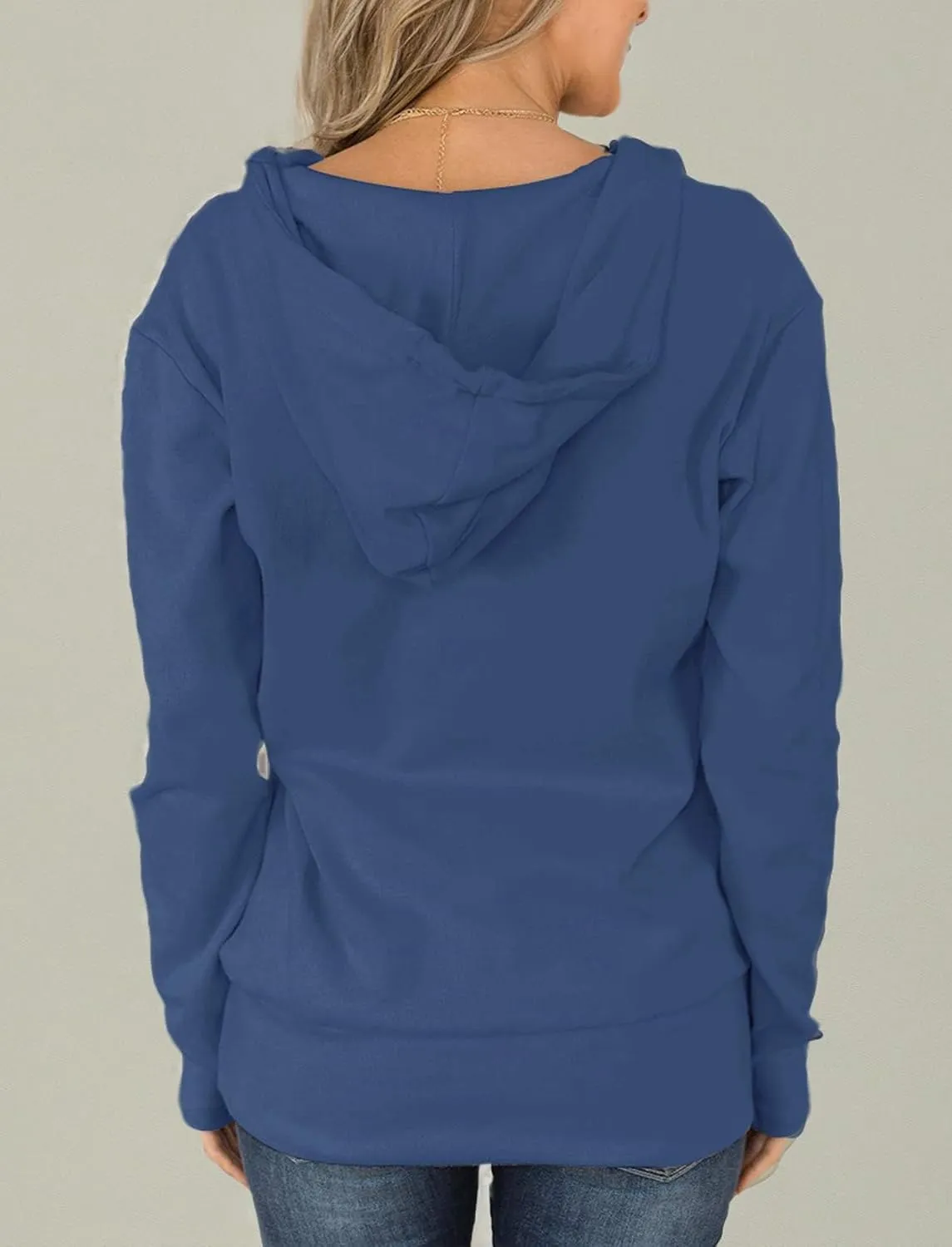 Fallorchid Womens Full-Zip Hoodies Casual Long Sleeve Sweatshirt with Pockets