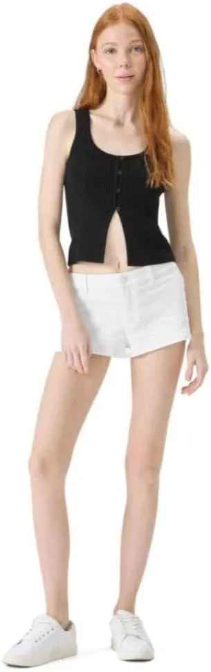 Florence By Mills Women's Bright Side Peek-a-Boo Button Up Tank