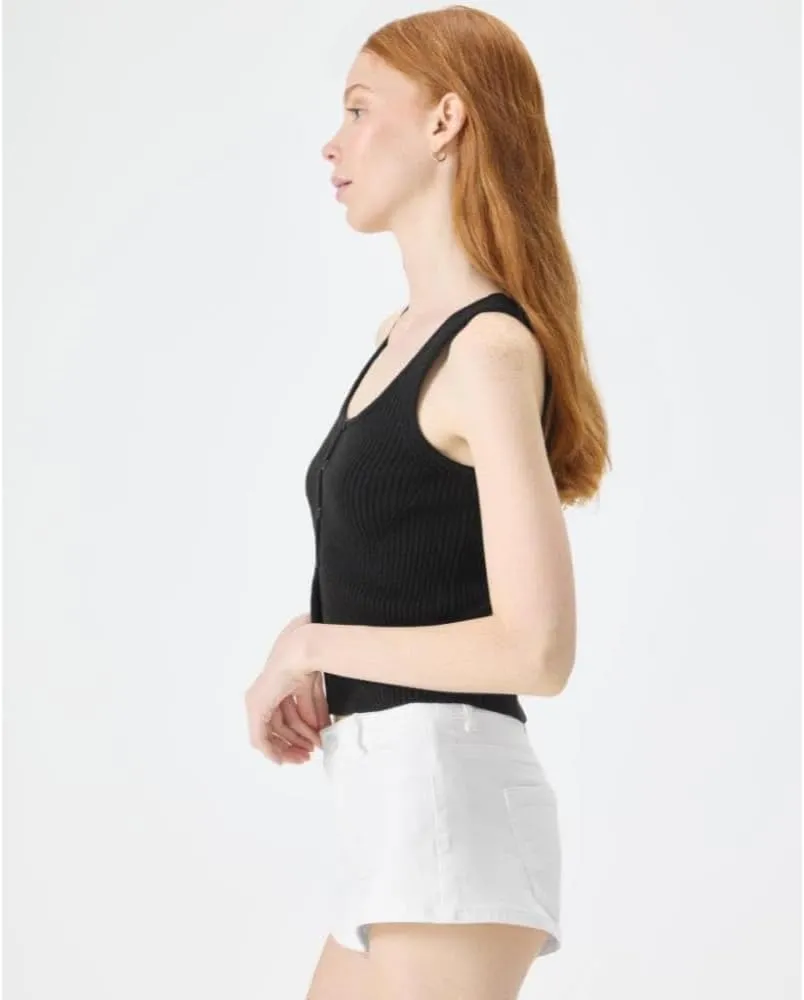 Florence By Mills Women's Bright Side Peek-a-Boo Button Up Tank