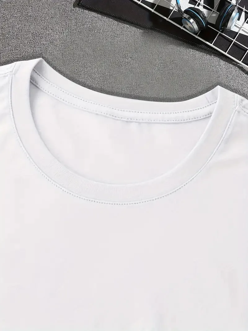 Funny "Taters Gonna Tate" White T-Shirt, Casual Round Neck, Soft Cotton Tee, Unisex Graphic Print Shirt for Everyday Wear
