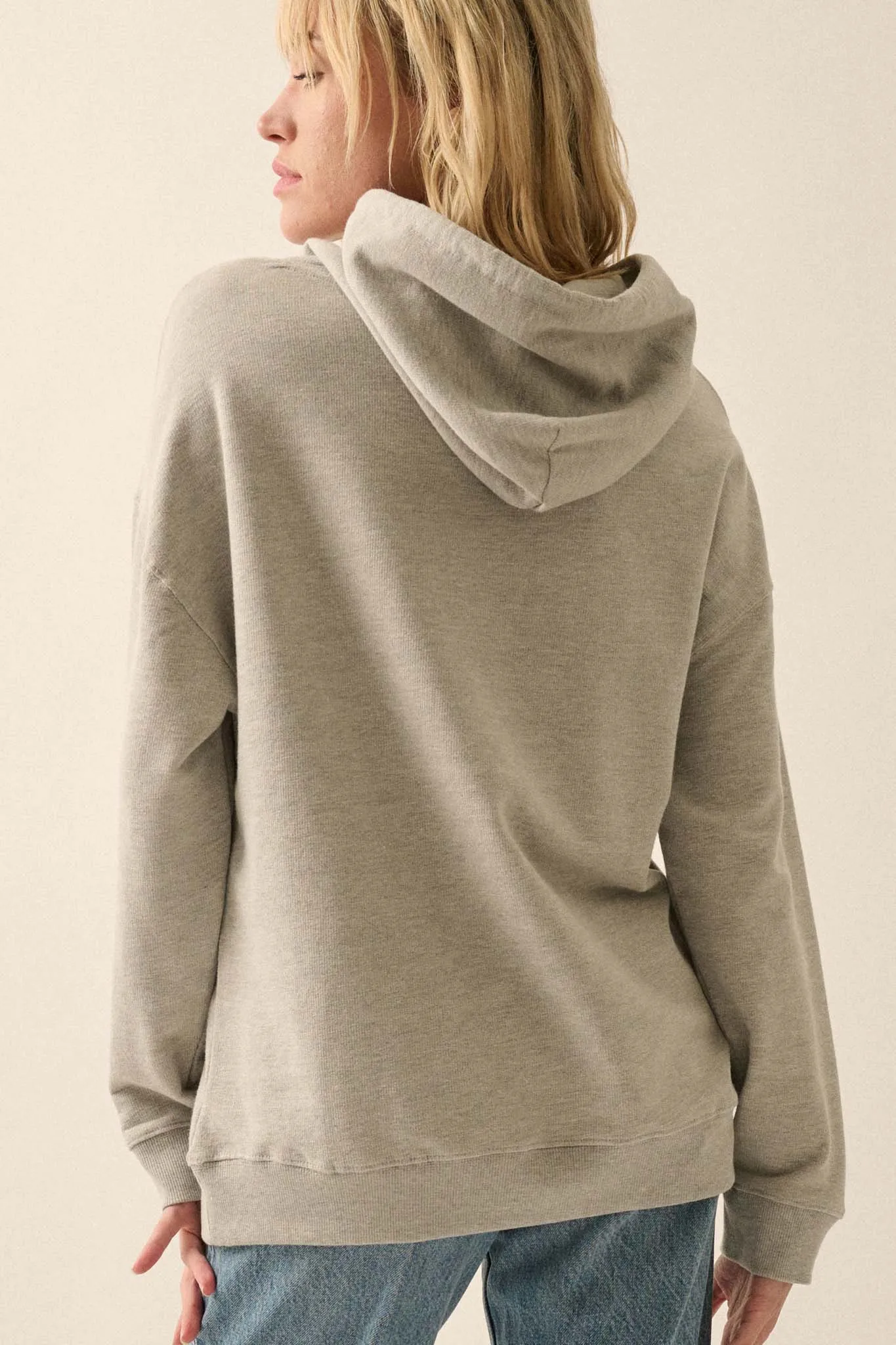 Georgetown Varsity Puff-Print Graphic Hoodie