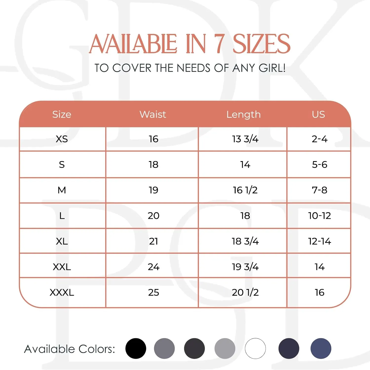 Girls A-Line Skater Cotton Uniform Skirt BK-61