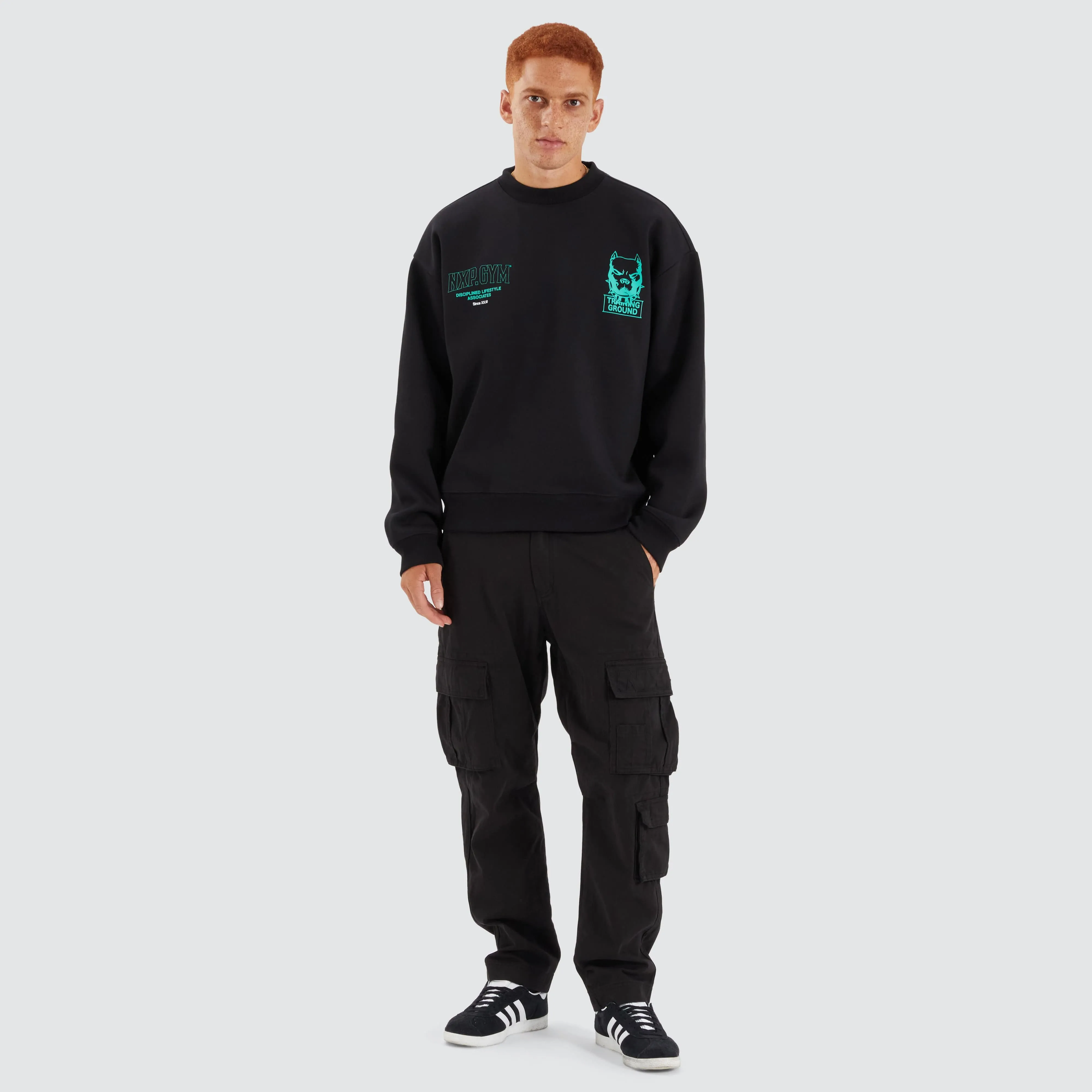 Ground Box Fit Sweater Jet Black
