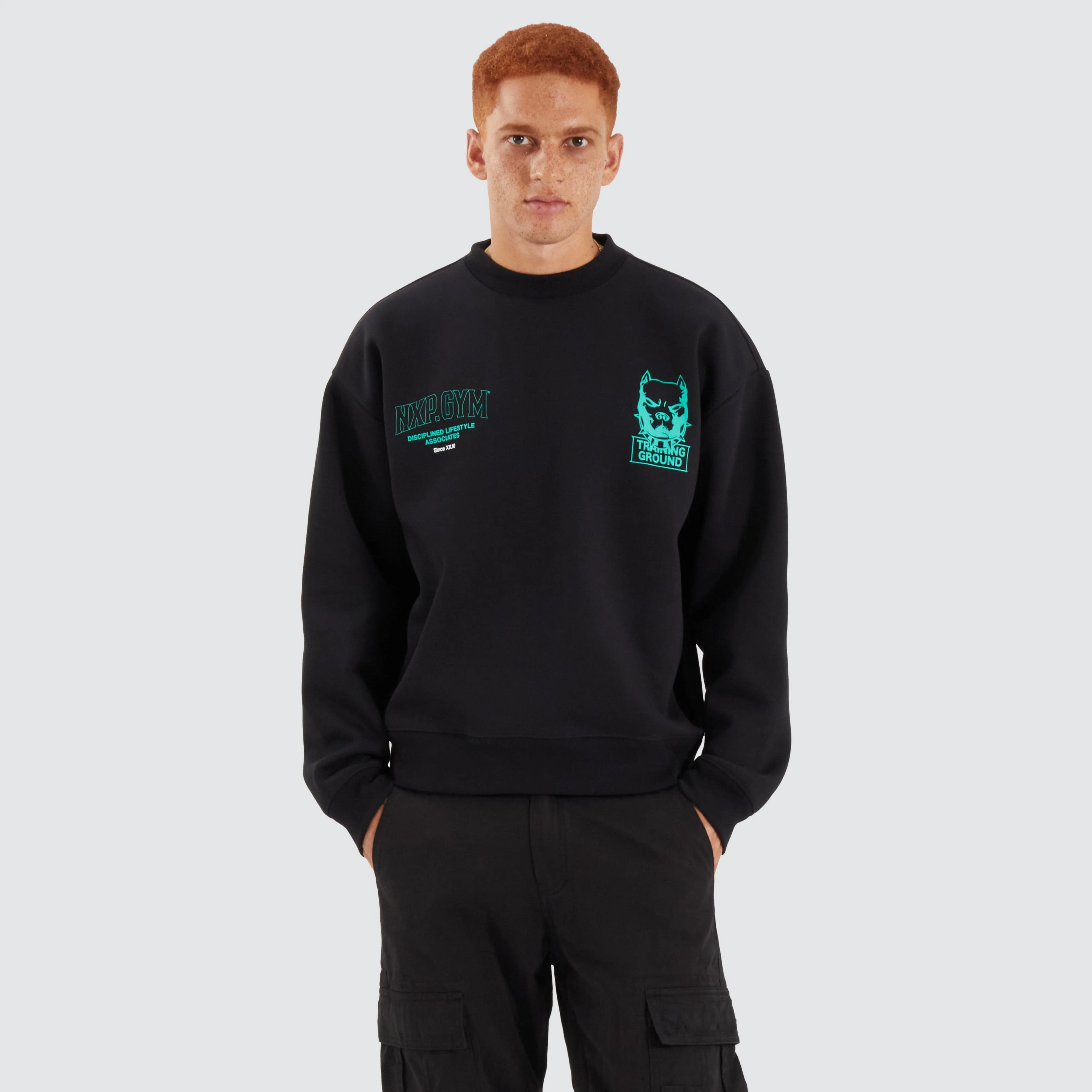 Ground Box Fit Sweater Jet Black