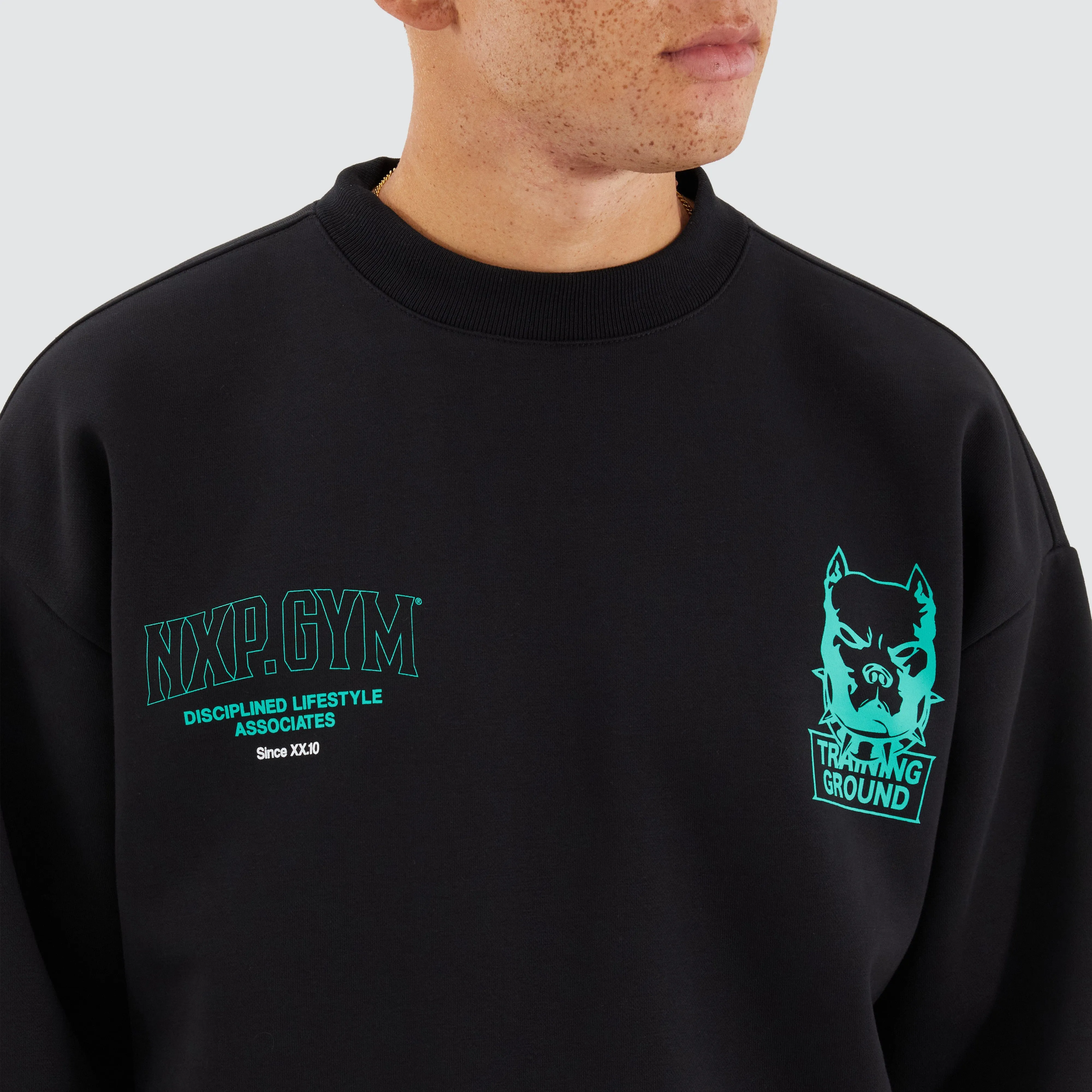 Ground Box Fit Sweater Jet Black