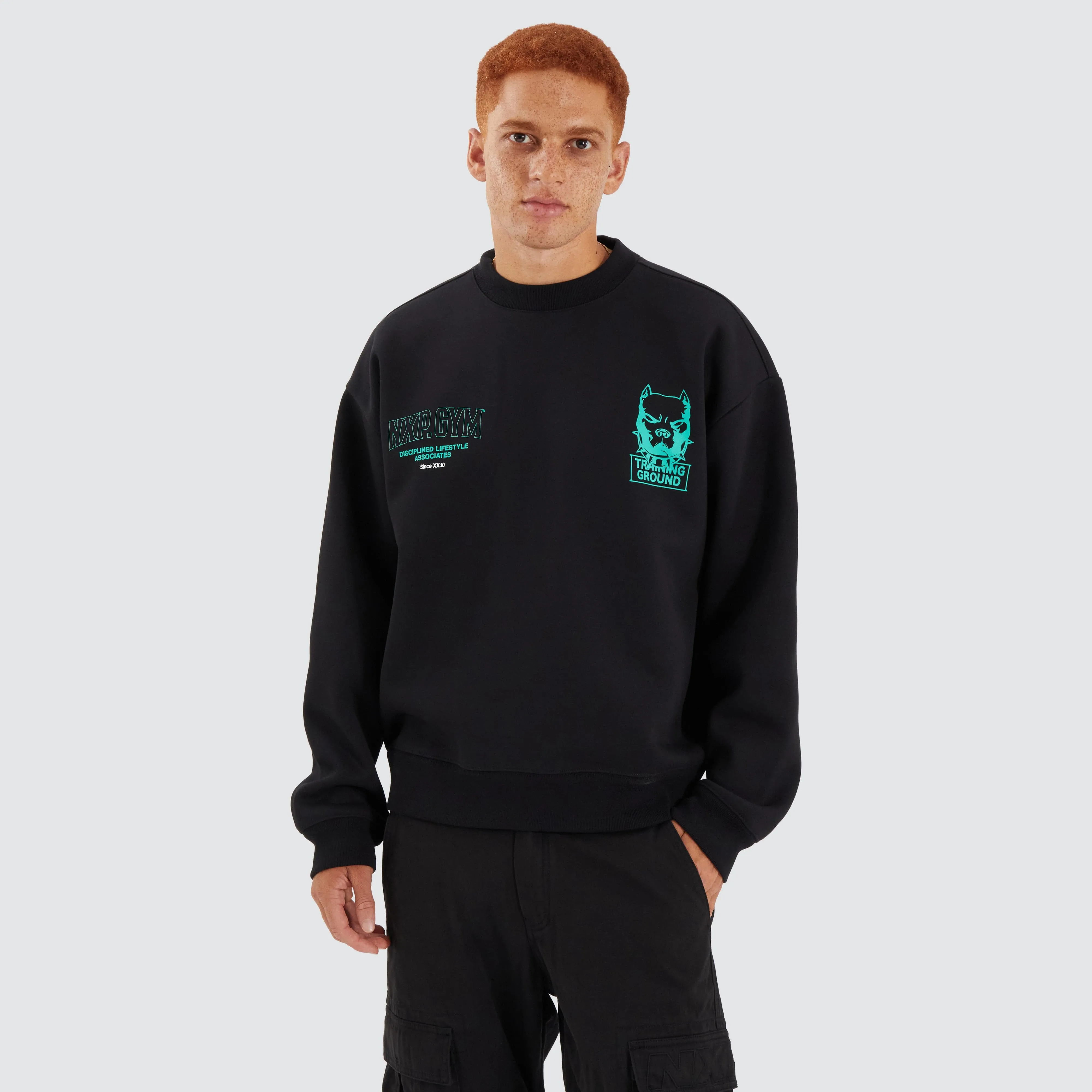 Ground Box Fit Sweater Jet Black