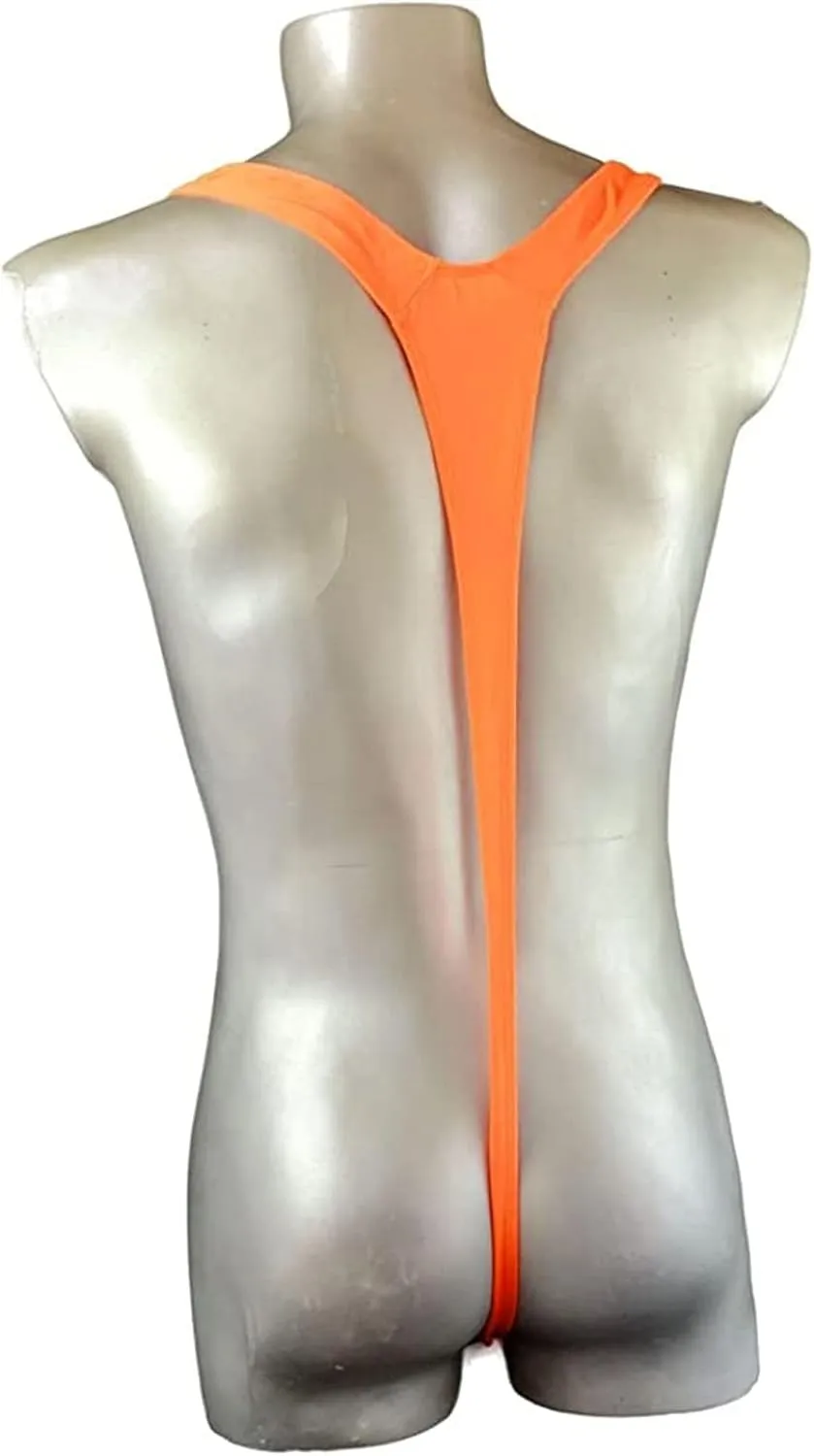 JEsilunmaMY Men's V Sling Suspender Bodysuit Sexy Bulge Pouch Brief Mankini Swimsuit Soft Stretch One Piece Underwear Leotard