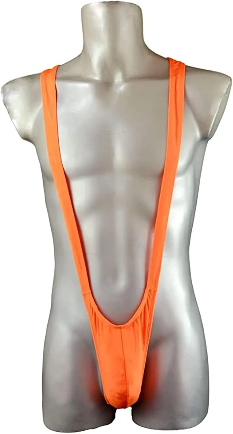 JEsilunmaMY Men's V Sling Suspender Bodysuit Sexy Bulge Pouch Brief Mankini Swimsuit Soft Stretch One Piece Underwear Leotard