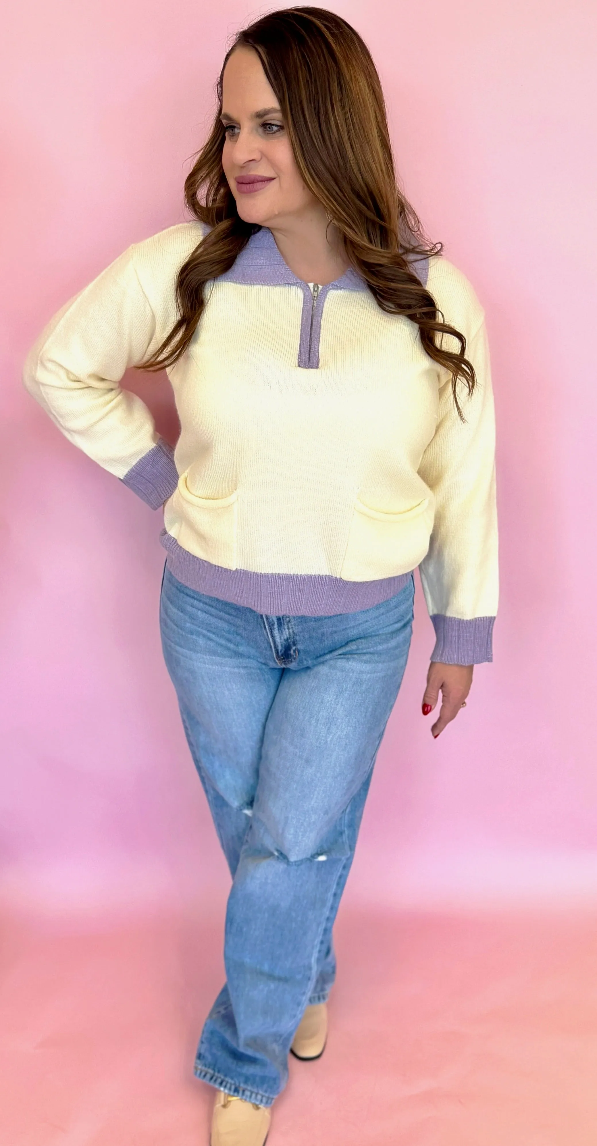Jessi Zipper Front Sweater