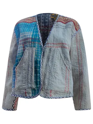 kantha vintage vest with sleeves shreyi