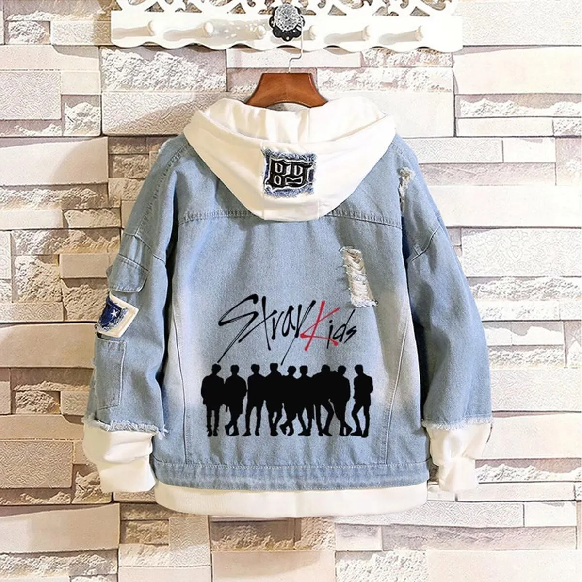 KPOP Stray Kids Hoodie Denim Jacket Jean Coat Hoodies