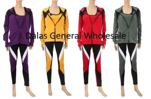 Ladies 3PC Trendy Matching Active Wears Wholesale