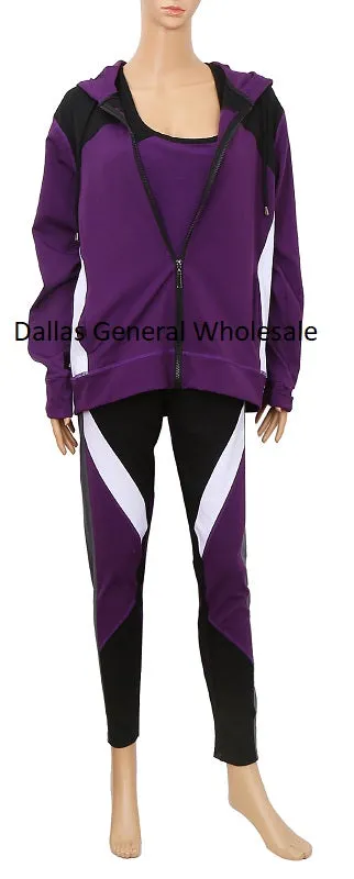 Ladies 3PC Trendy Matching Active Wears Wholesale