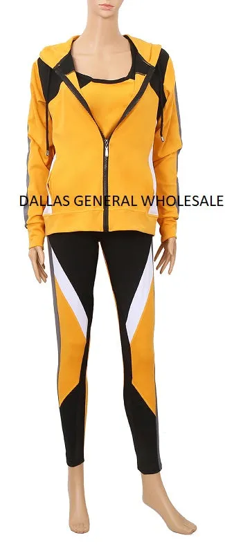 Ladies 3PC Trendy Matching Active Wears Wholesale