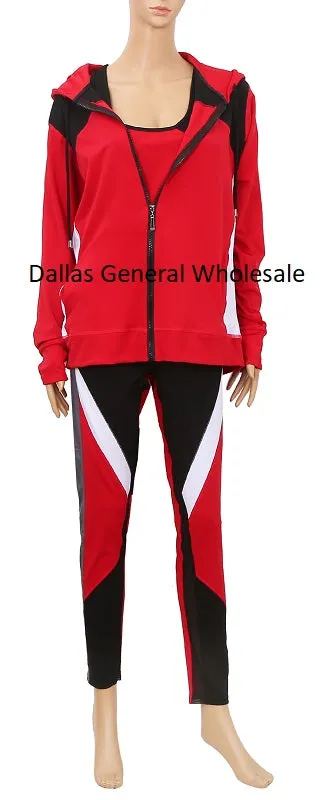 Ladies 3PC Trendy Matching Active Wears Wholesale