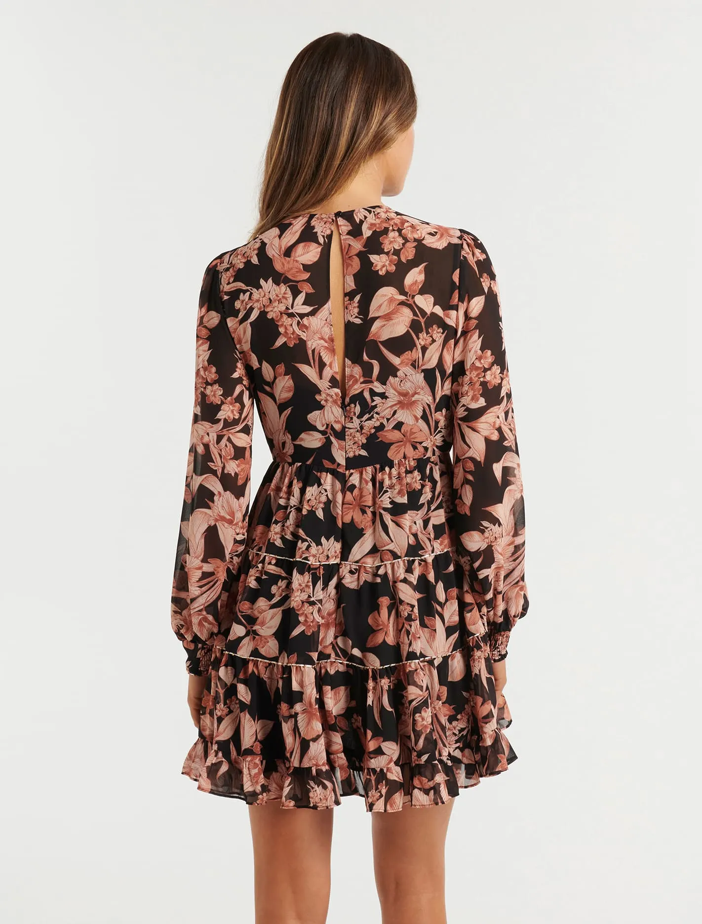 Lenora Printed Skater Mini Dress