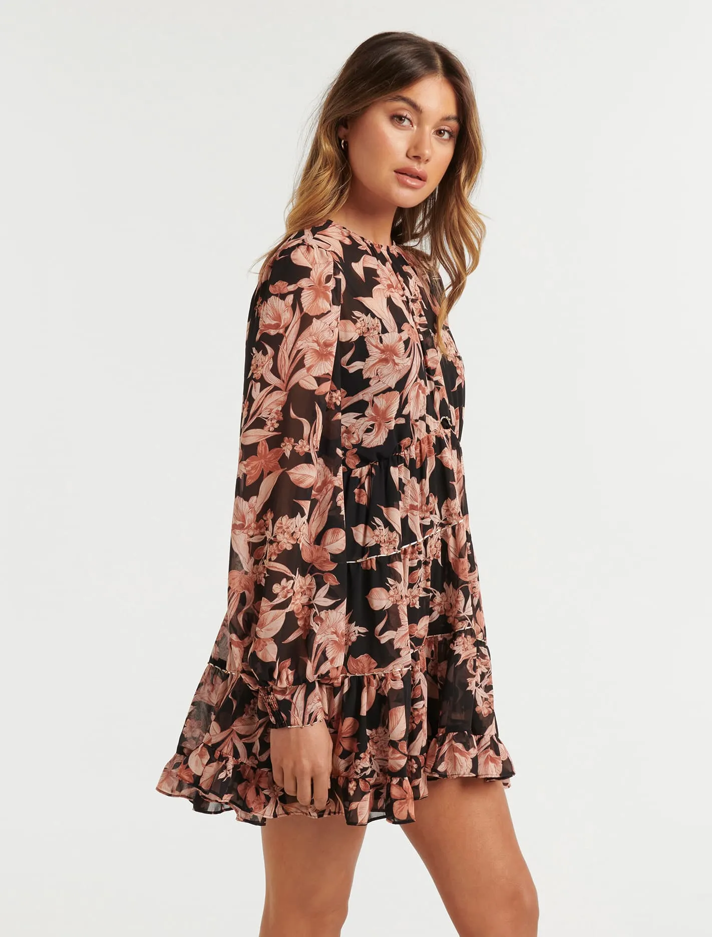 Lenora Printed Skater Mini Dress