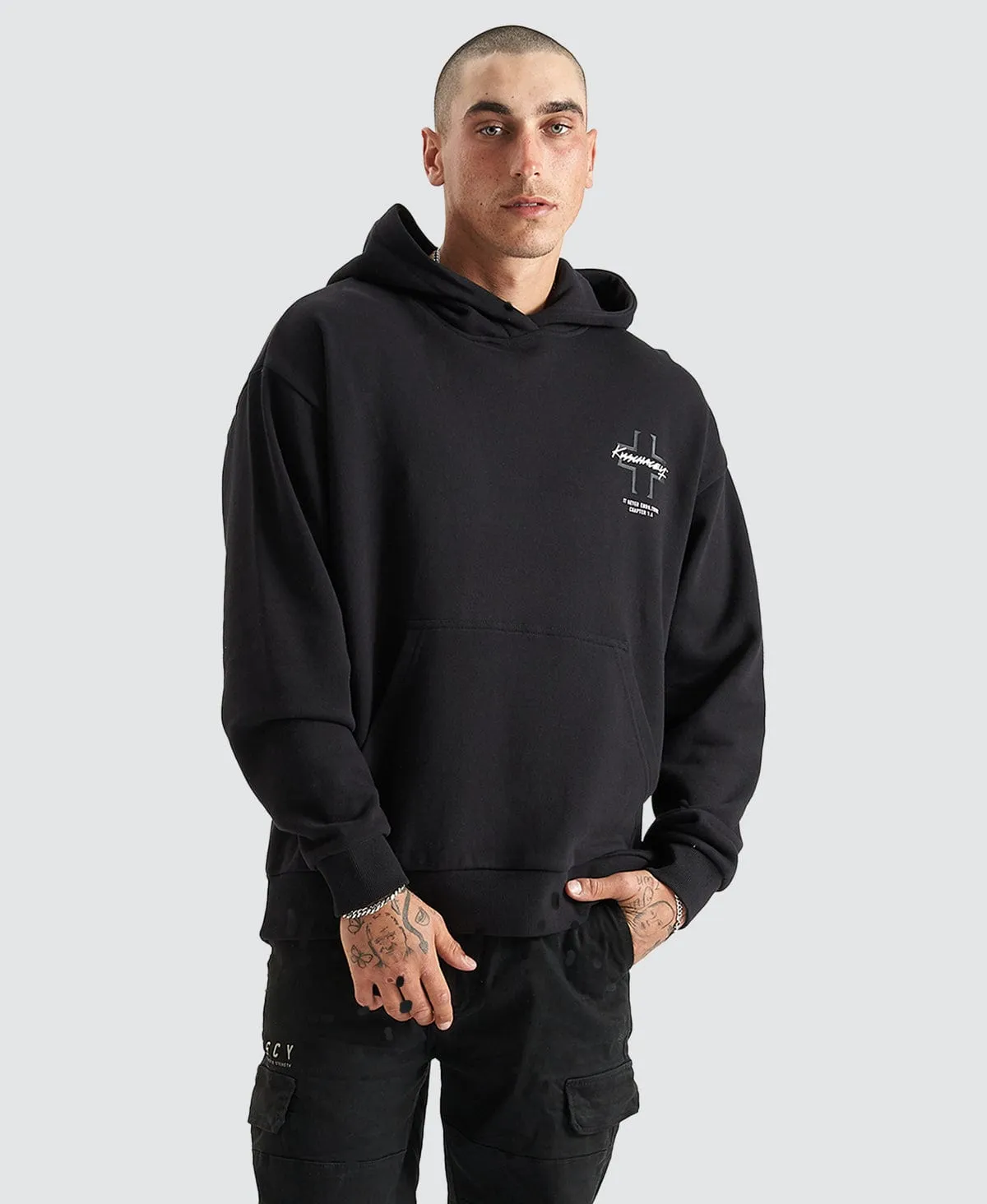 Lugh Relaxed Hoodie Jet Black