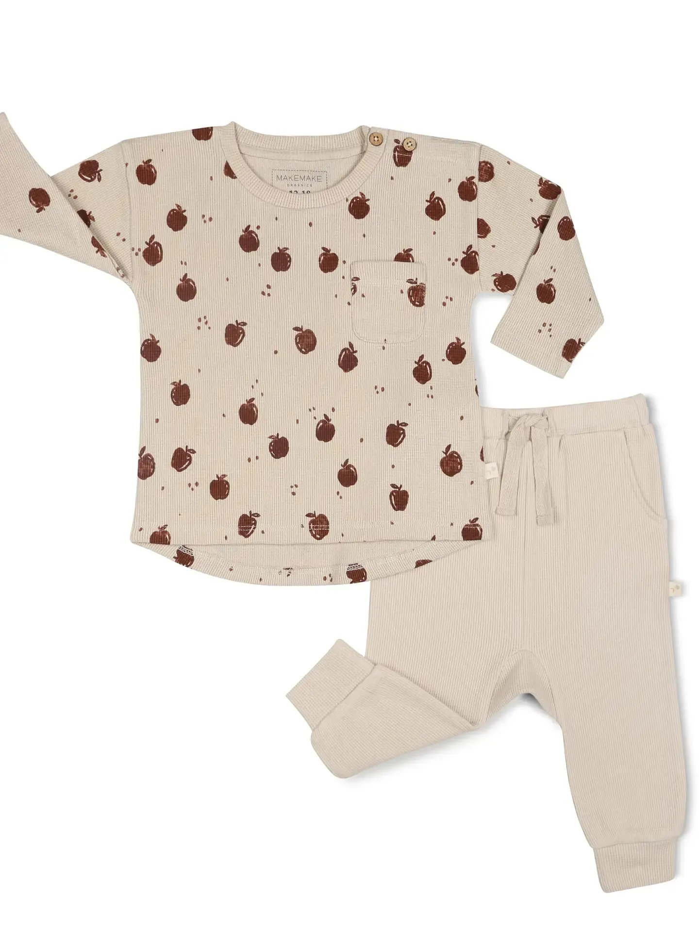 MakeMake Organics - Organic Longsleeve Tee   Pants Set in Orchard